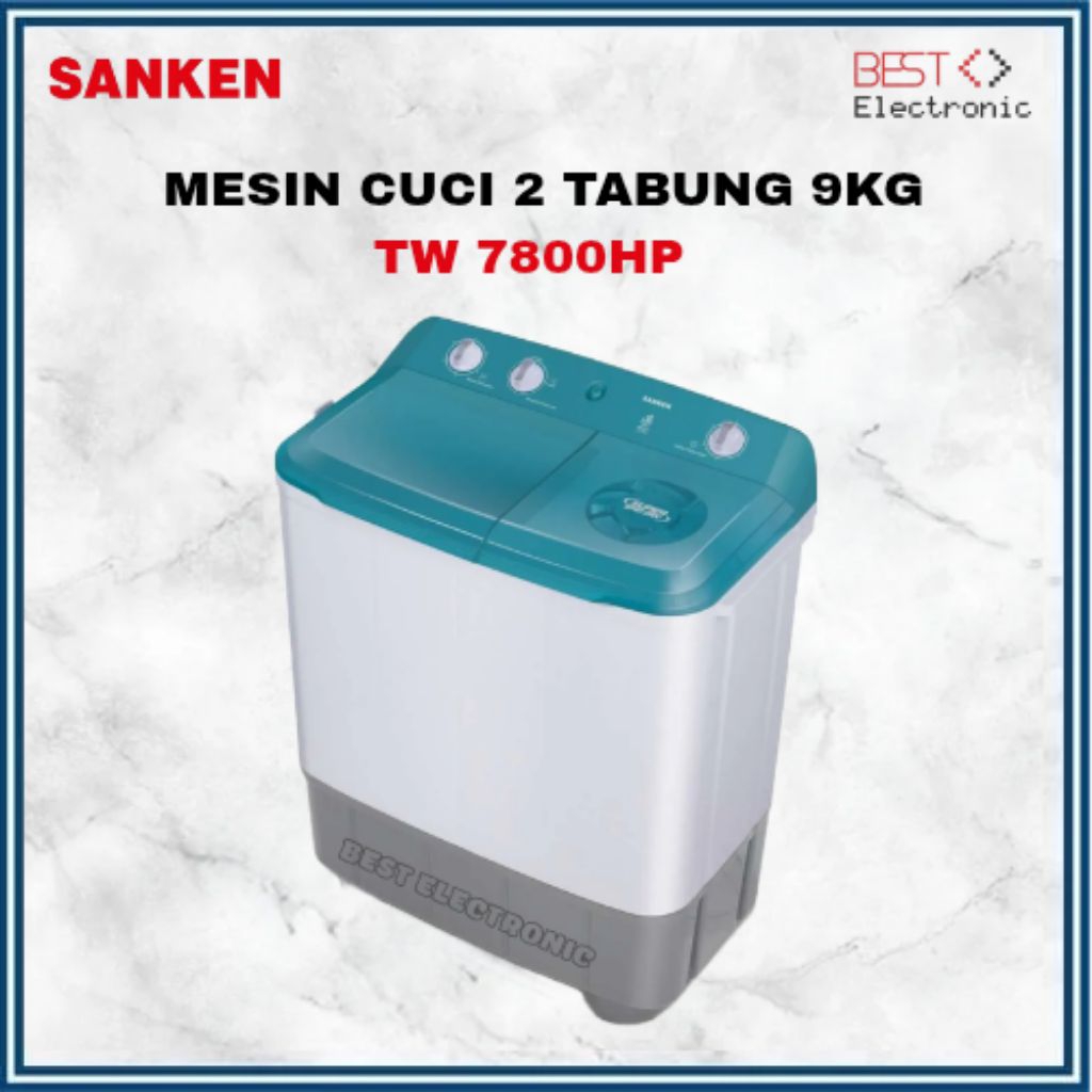 MESIN CUCI SANKEN 2 TABUNG TW-7800 TW 7800 9 KG