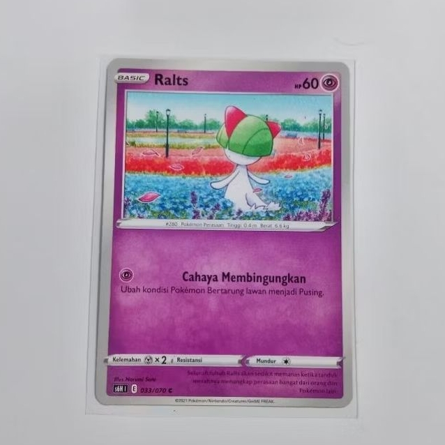 Kartu TCG Pokemon Ralts 033/070 - Indonesia