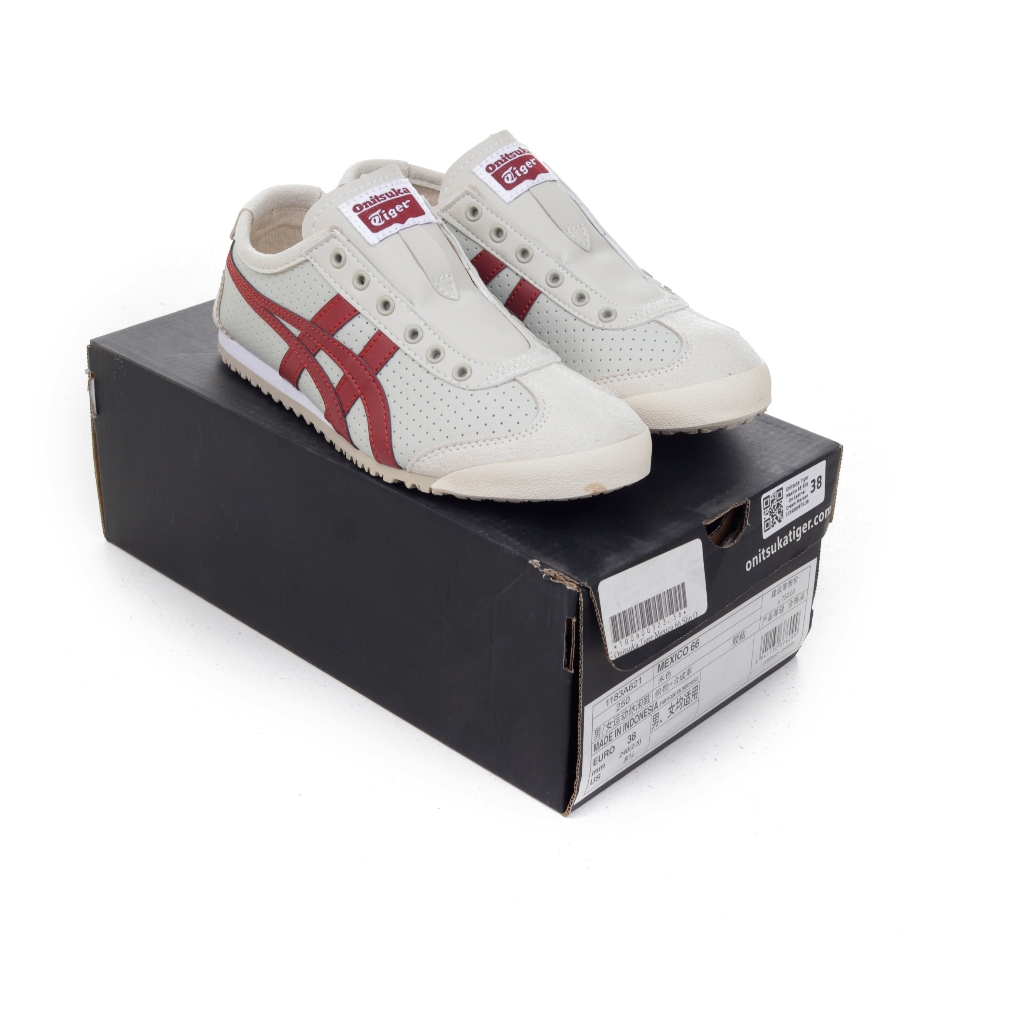 Onitsuka Tiger Mexico 66 Slip On Leather Cream Maroon