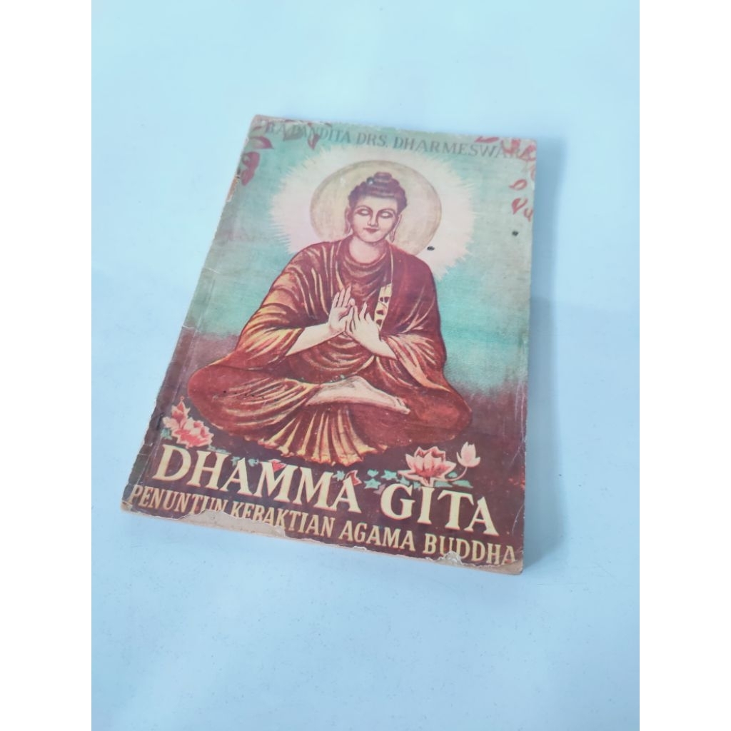 Buku antik ejaan lama 1969 Dhamma Gita Penuntun Kebaktian Agama Buddha koleksi buku rohani lawas buk