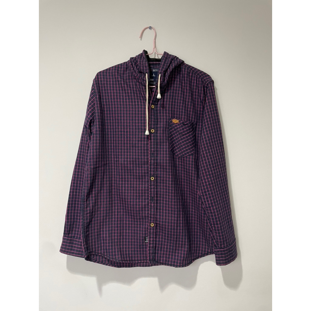 Kemeja Jacket Number Sixty One Outwear Sweater Top Atasan Lengan Panjang Pria Kotak Preloved