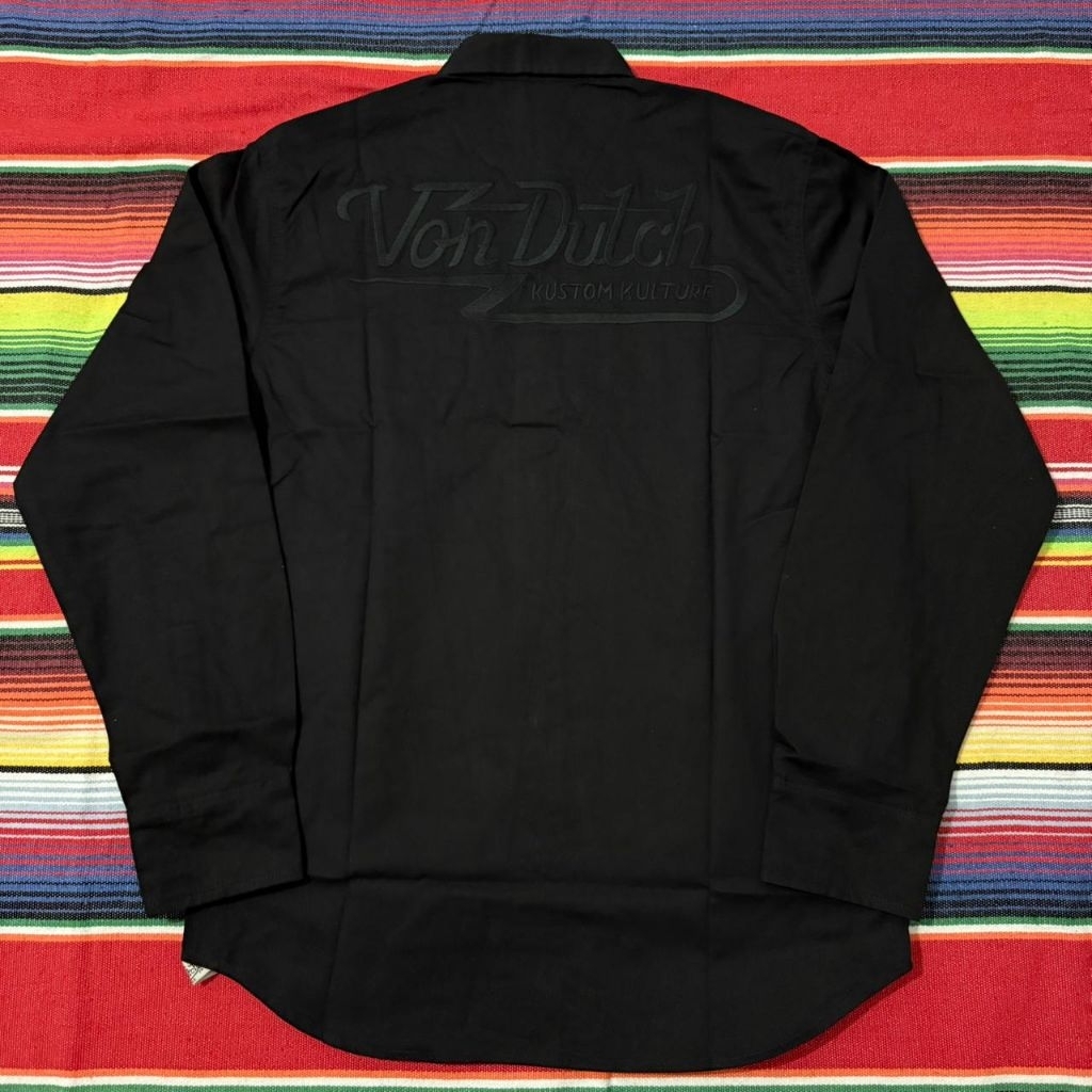 LONG WORKSHIRT - VON DUTCH - S - ORIGINAL BLACK