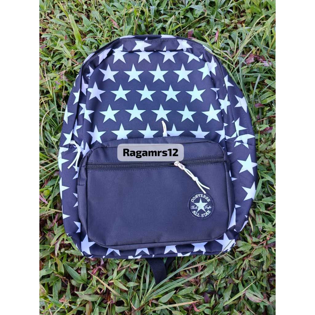 Tas Ransel Converse All Star Motif Black/Tas Ransel Wanita [FULLTAG] BAGPACK BACKPACK CONVERSE ALLST