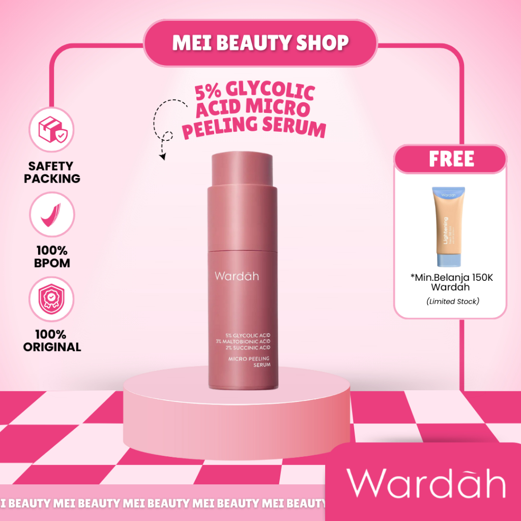 Wardah 5% Glycolic Acid Micro Peeling Serum 20ml/Serum Wajah