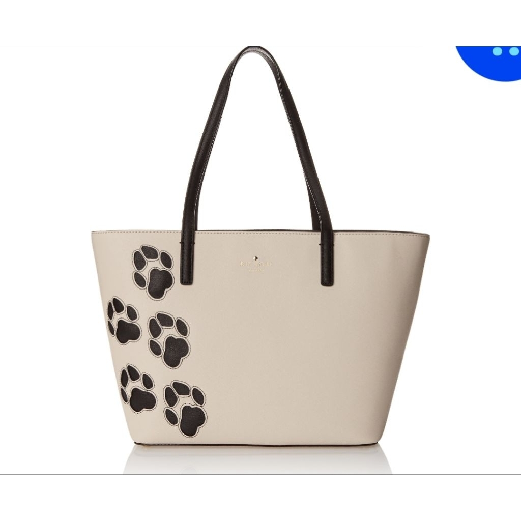 KATE SPADE CAT'S MEOW HARMONY PAW TOTE BAG / TAS MOTIF KAKI KUCING