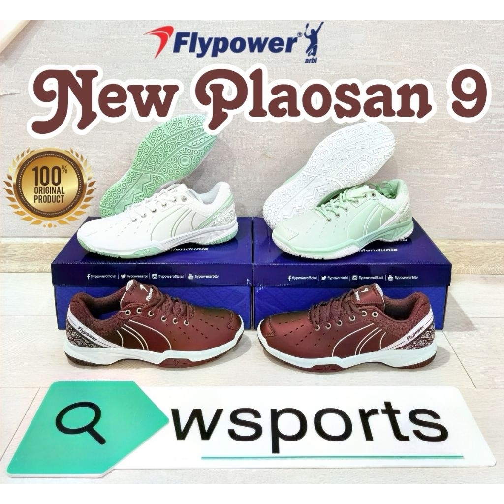 [Boleh Tukar Ukuran] Sepatu Badminton Flypower Plaosan Pawon Kalasan 4 5 6 7 9 04 05 06 09 Original