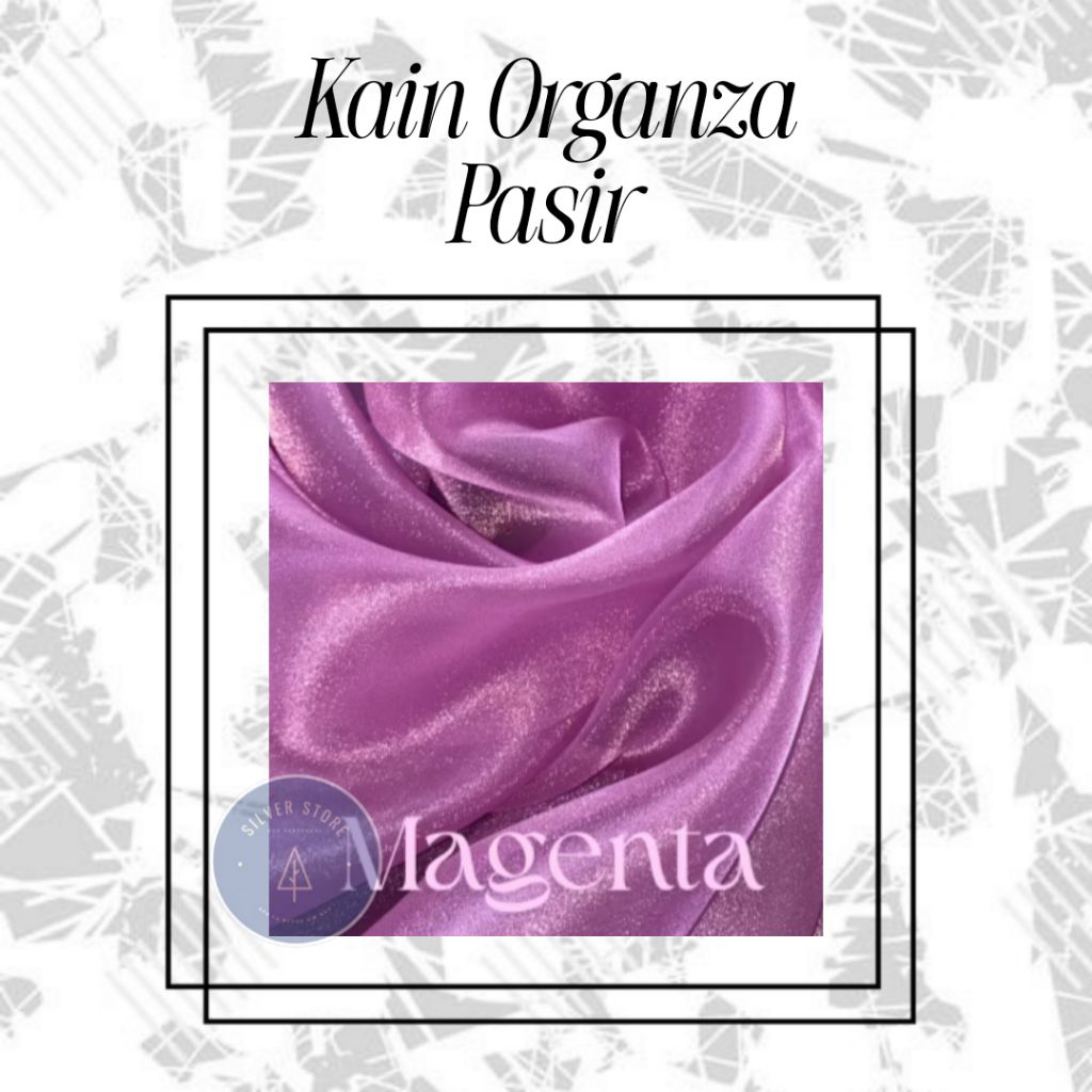 TERMURAH Kain Organza Pasir/Organza Krystal/Organza Metalik/Organza Glitter Premium Harga 1/2 Meter