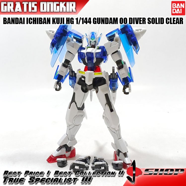 BANDAI ICHIBAN KUJI HG 1/144 GUNDAM OO DIVER SOLID CLEAR LTDHG512