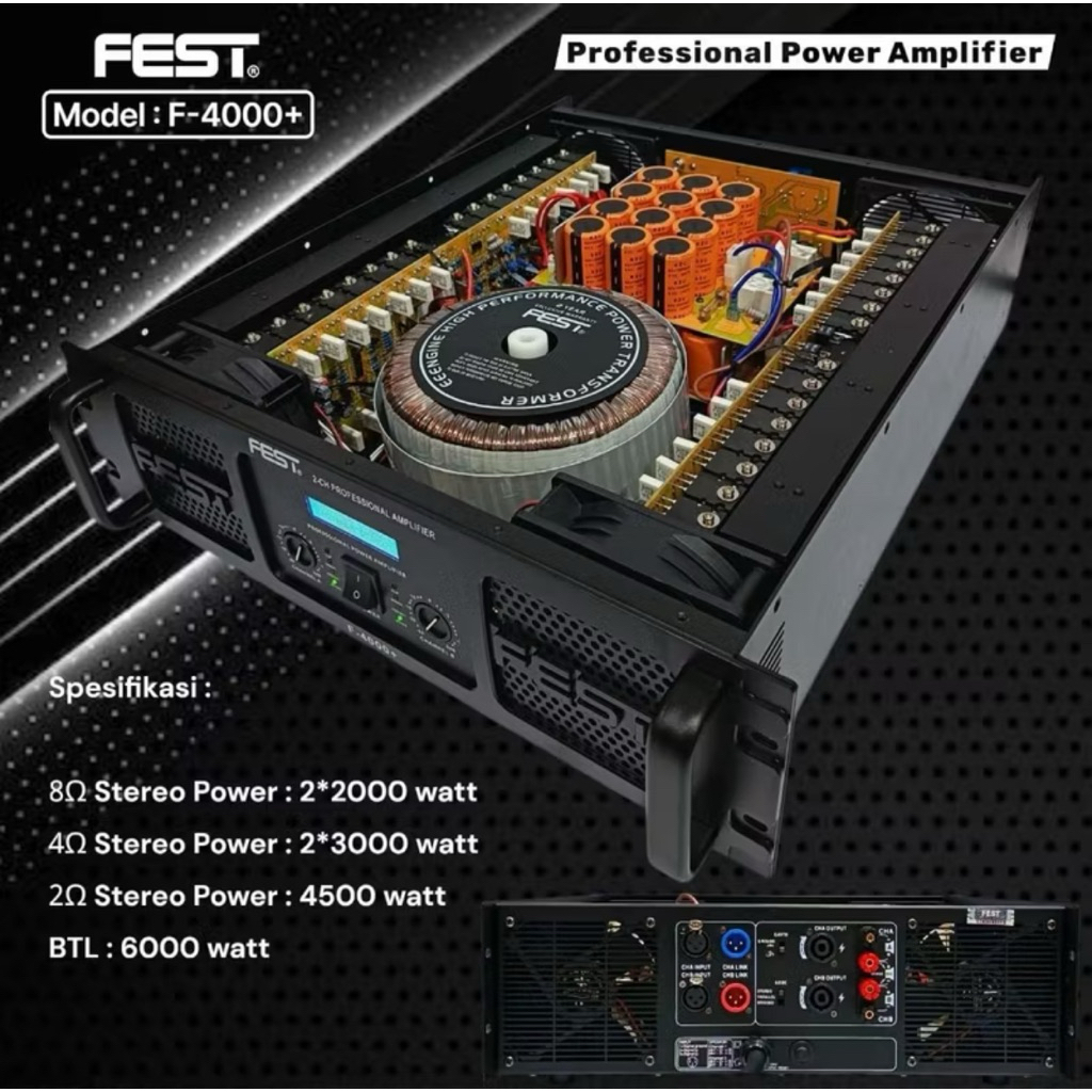 Power FEST F4000+ Original Power Amplifiesr Fest F 4000 plus Power Subwoofer