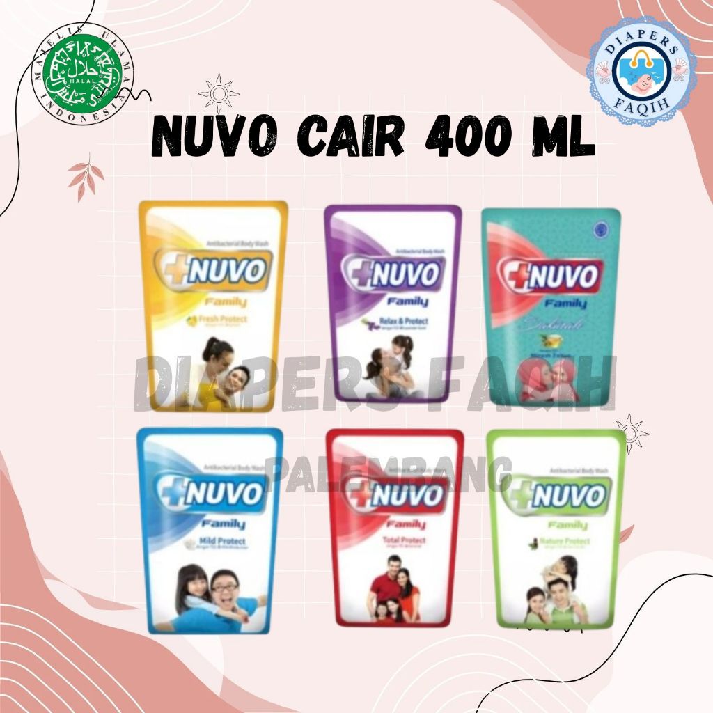 NUVO Sabun Mandi Cair Refill 400ml / Sabun Nuvo Cair