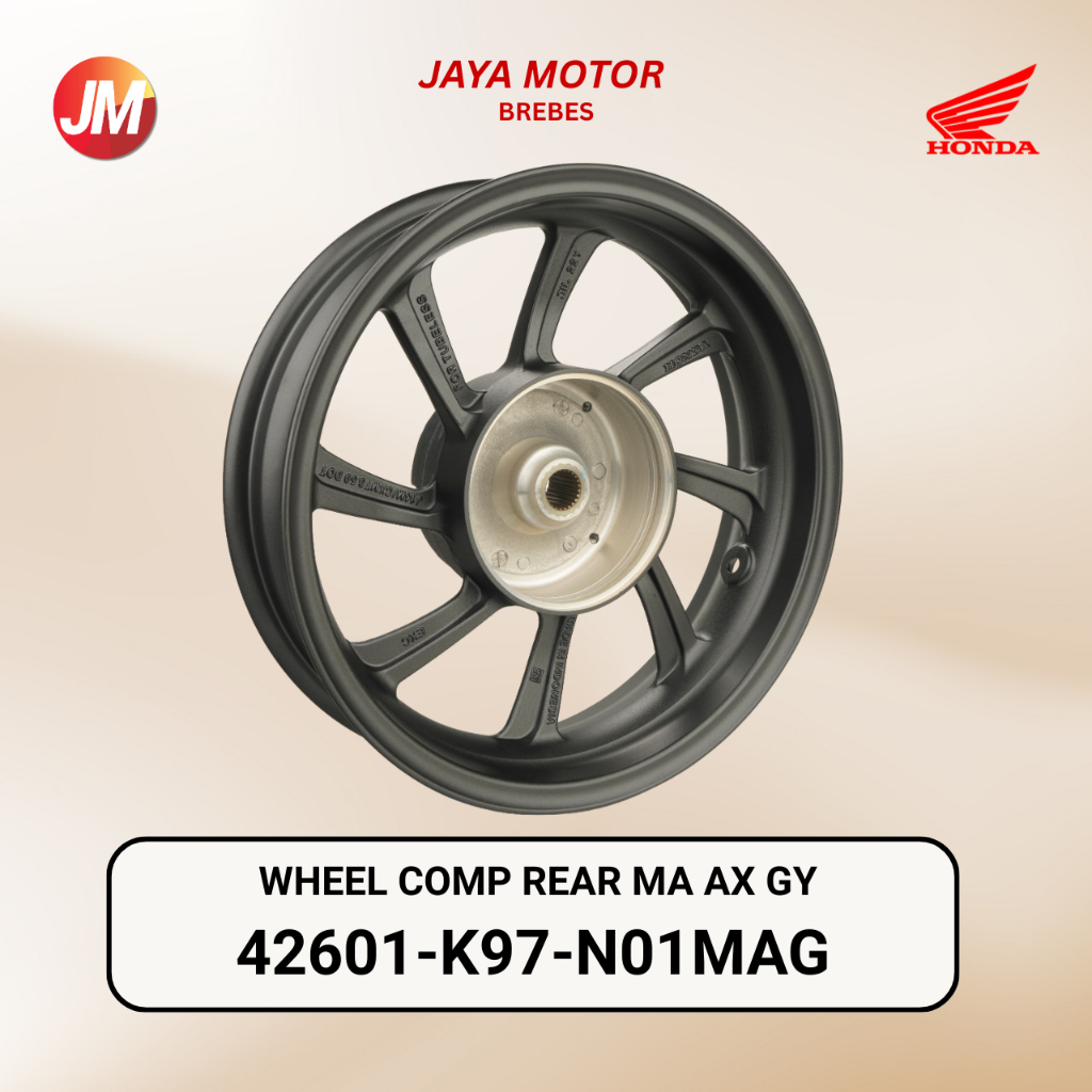 44601-K97-N01MAG Velg Depan PCX 150 Hitam ASLI ORI PELEK PCX150 Abu