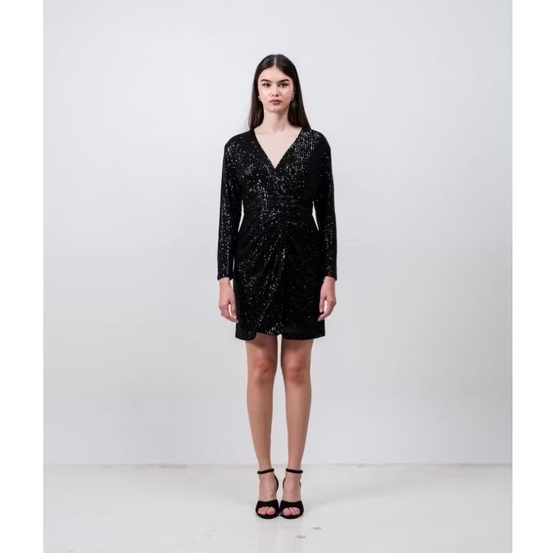 CARLA - LAILA BLINK DRESS / Dress Elegant Bahan Sequin