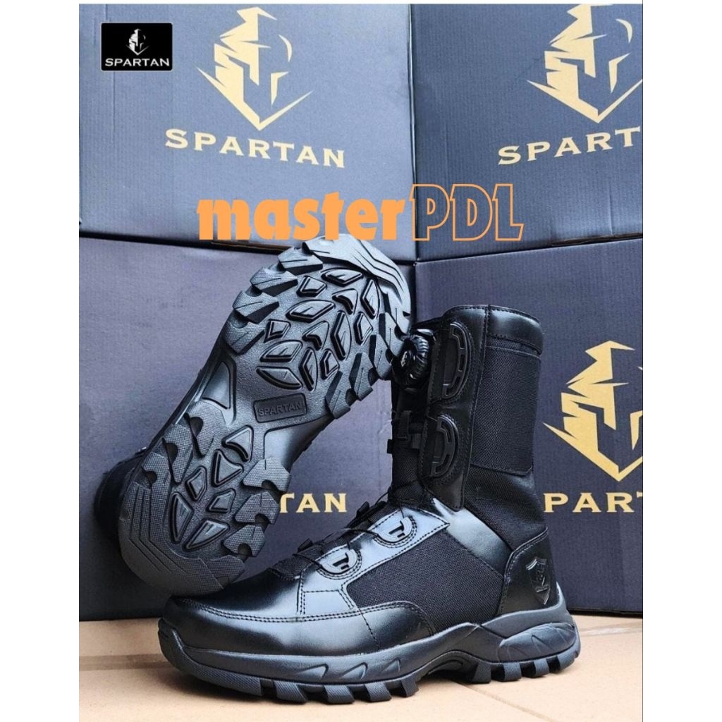 Sepatu PDL TNI POLRI spartan Cyber tali putar kulit kanvas
