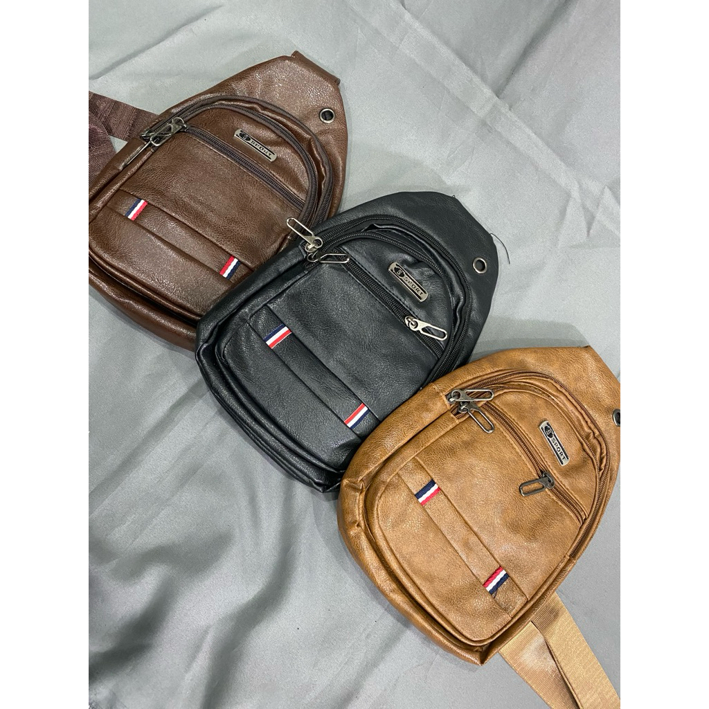 TAS SELEMPANG PRIA KULIT SINTETIS UK 30x17cm