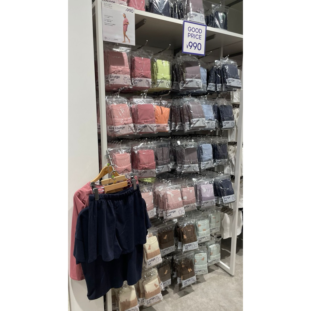 homey set piyama GU lounge set (polos)