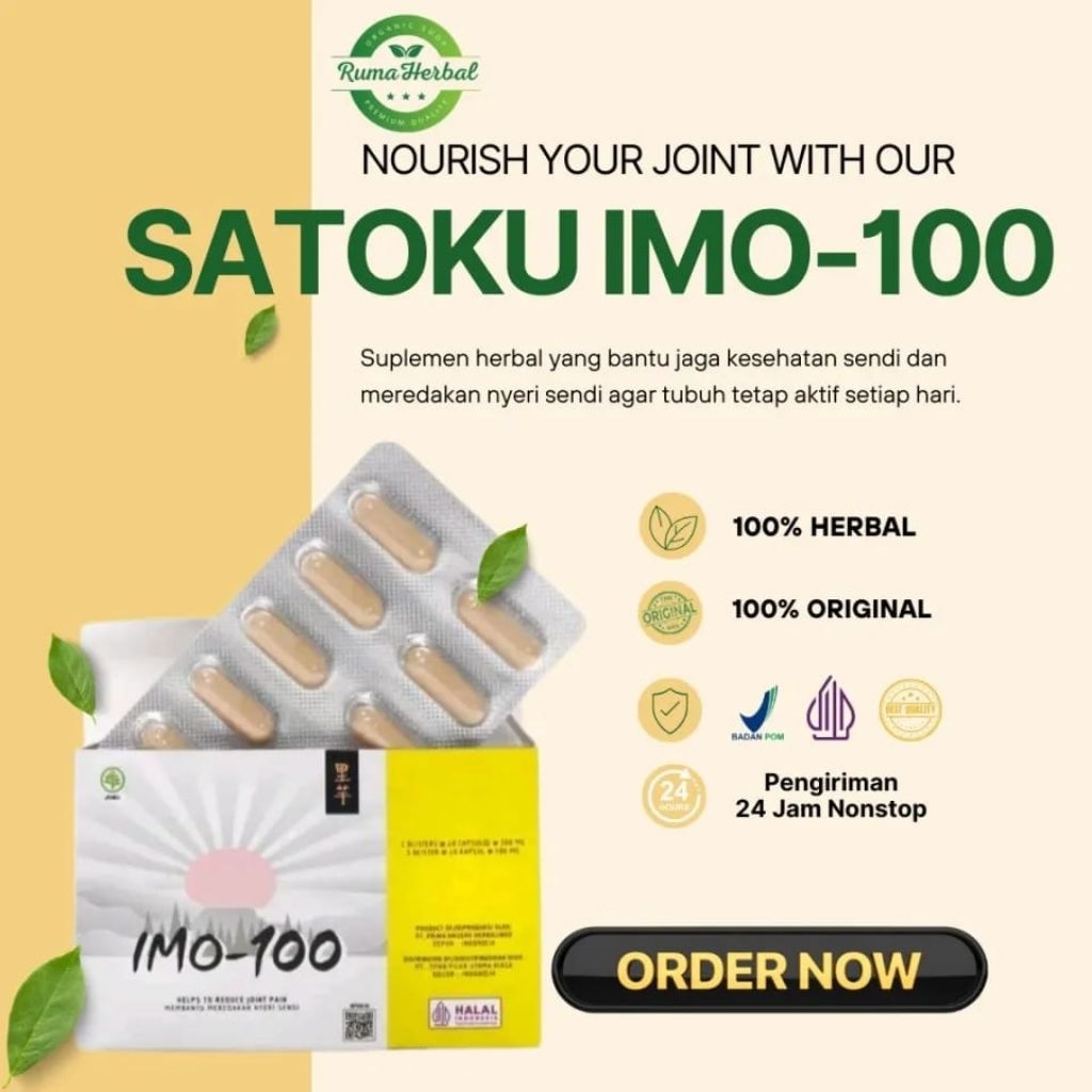 SATOKU IMO 100 ORIGINAL JEPANG OBAT NYERI SENDI TERBAIK BPOM
