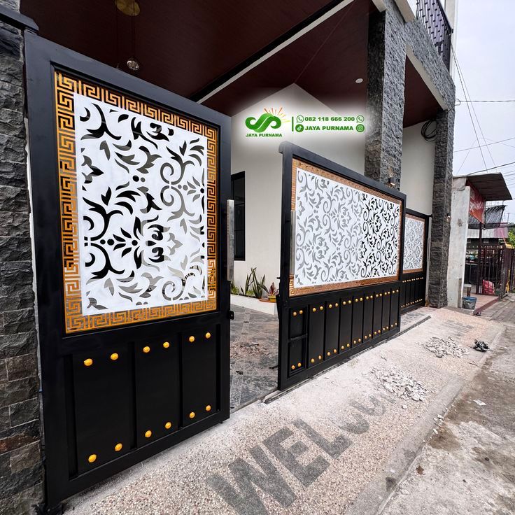 Pagar Gerbang Rumah Besi Galvanis Laser Cutting