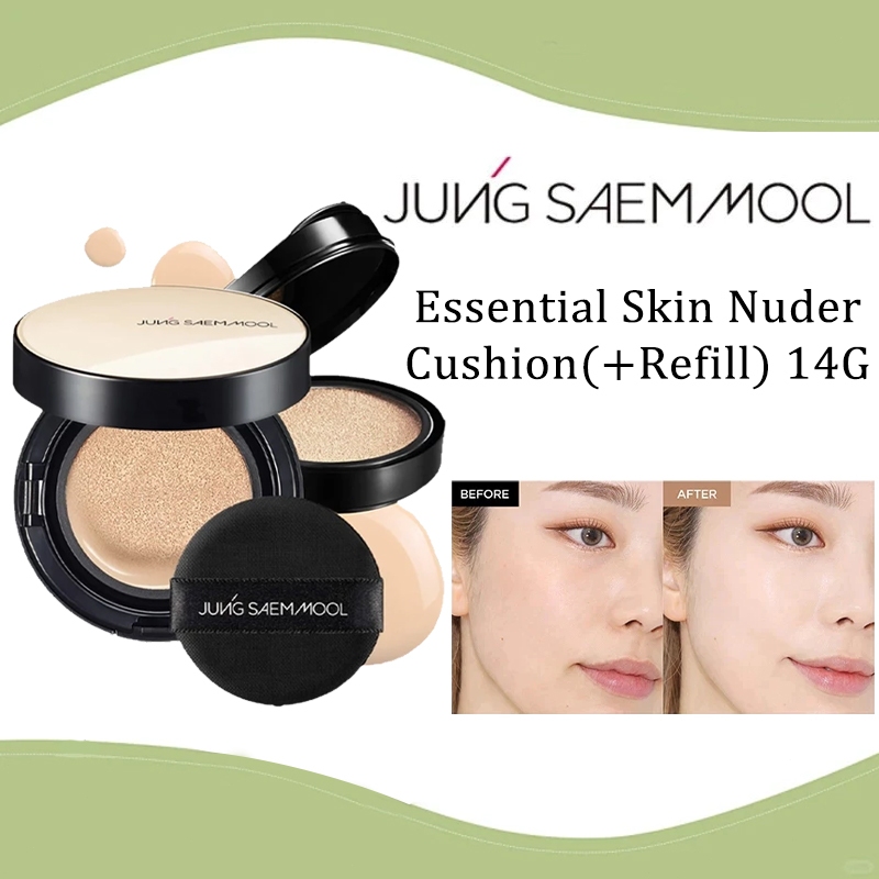 Jung Saem mool Essential Skin Nuder Cushion(+Refill)14G/Light Skin Cream/Full Coverage Natural/ Fair