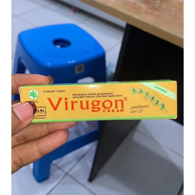 VIRUGON CREAM Herbal 5gr - Salep Herpes Paling Ampuh untuk Cacar Air