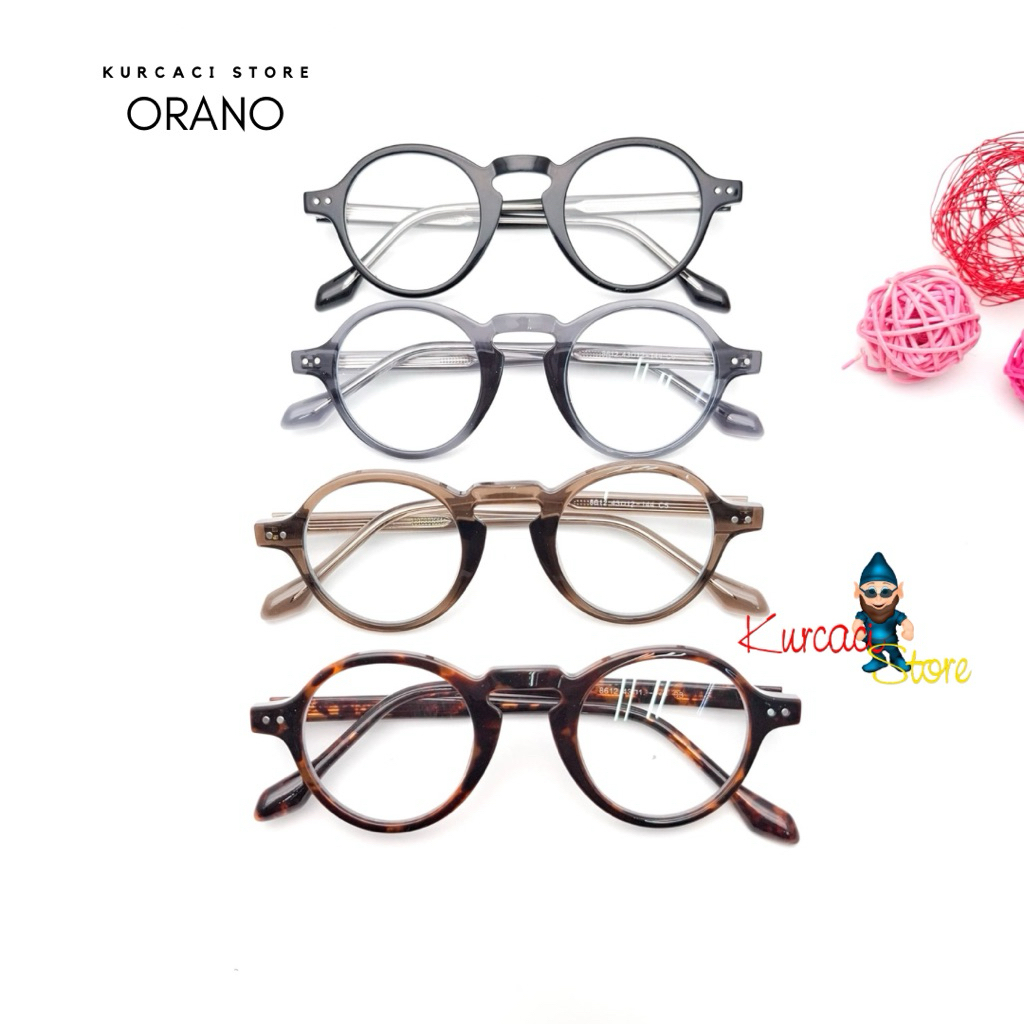 Kurcacistore, Kacamata Minus Bulat Kecil Orano Pria Wanita Antiradiasi Photocromic Blueray