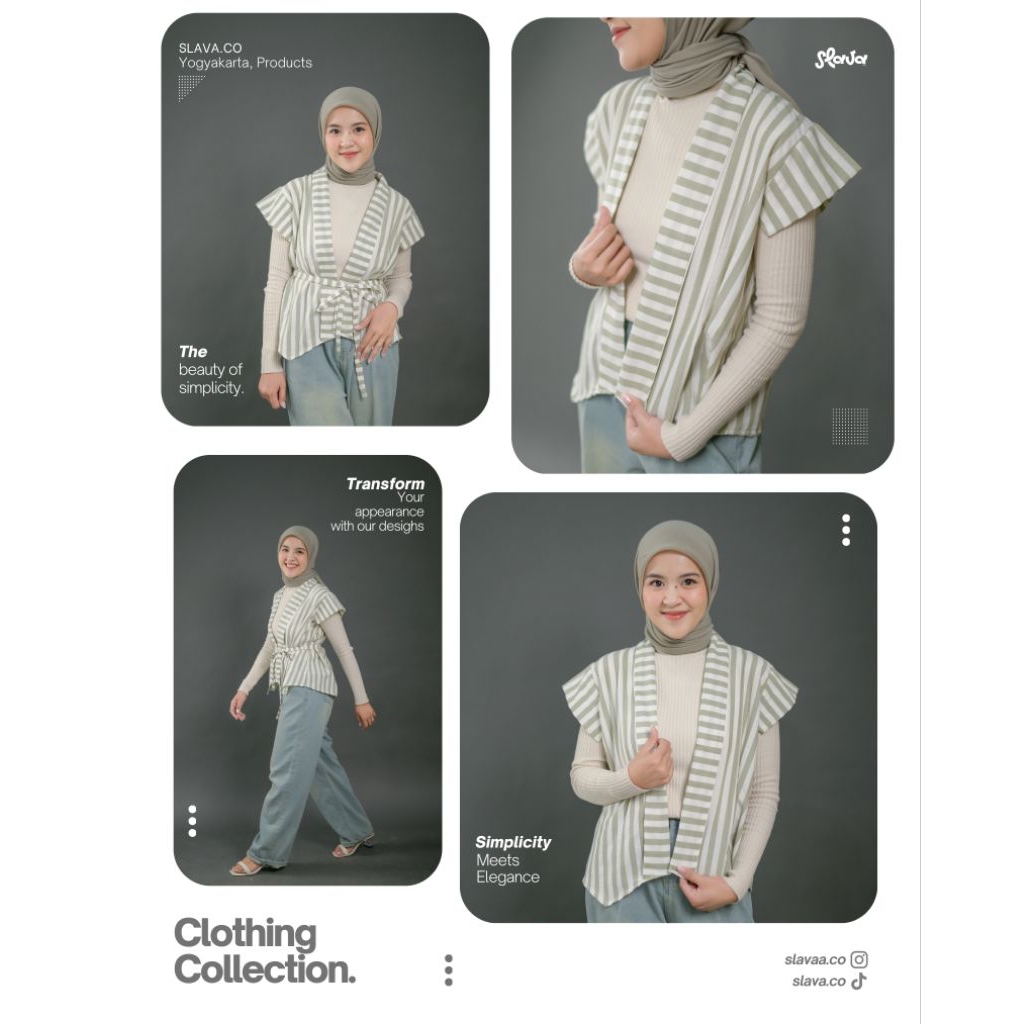 Vest Outher Hijau Luaran Atasan Wanita PREMIUM
