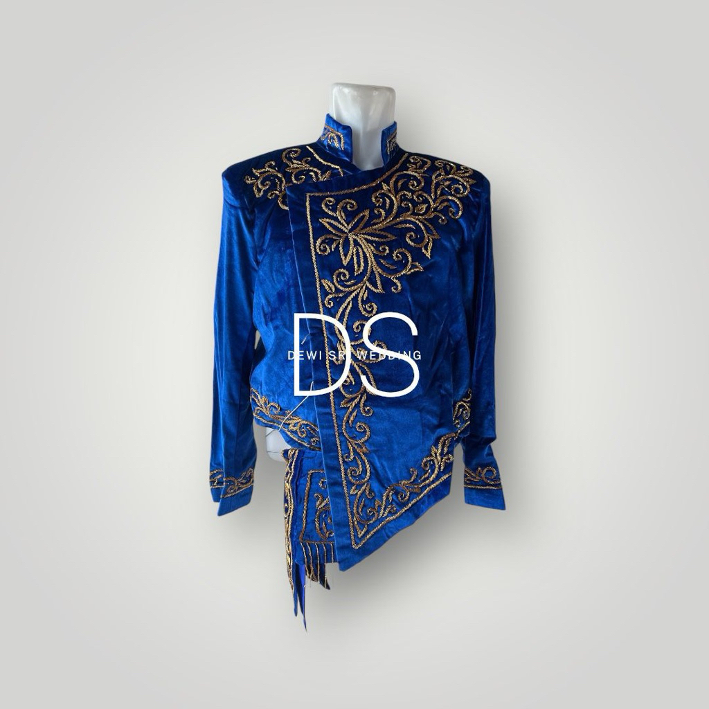 beskap solo bludru biru Bca taqwo/Beskap Solo bludru biru