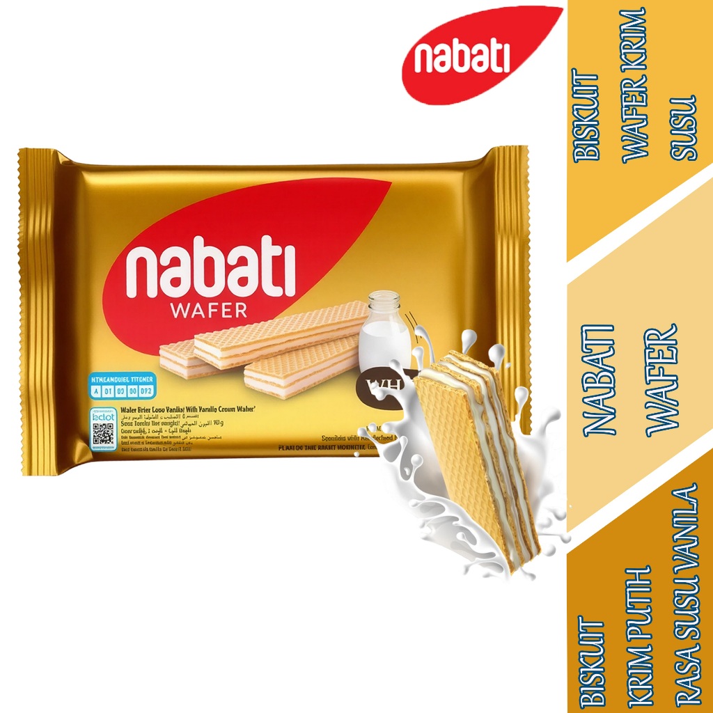 Rasa White Milk Vanilla - Nabati Richoco - Wafer Krim Susu Vanilla - 37gr