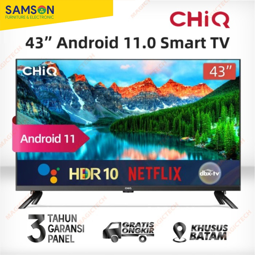 TV LED CHiQ CHANGHONG 43 INCH 43" L43G7P ANDROID 11 FRAMELESS