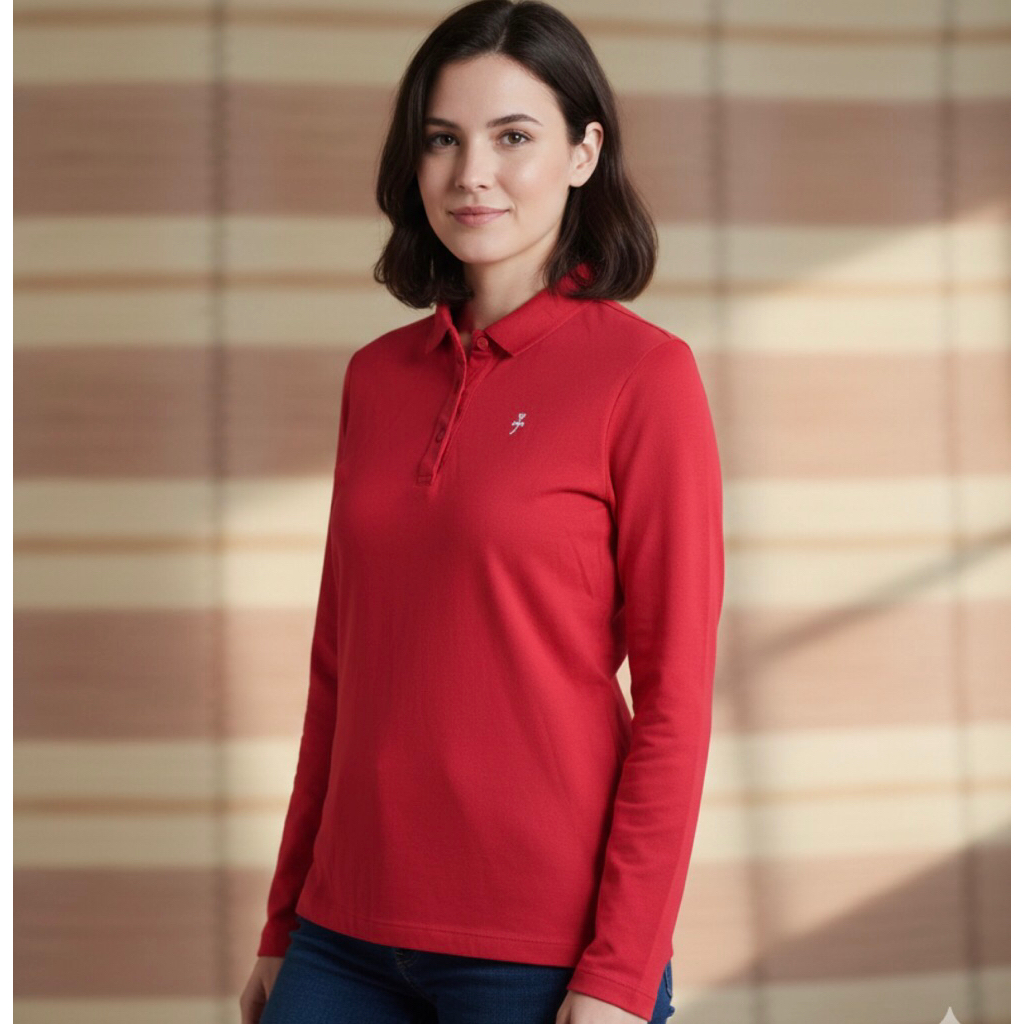 Kaos Polo  Wanita CASTEL BAJAC  GOLF 100 Red  Original Second Preloved