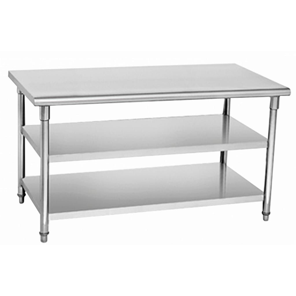 Meja Dapur 3 Susun Stainless 201 HL Dapur Restoran , Dapur MBG | Meja Stainless 3 Susun | Meja Dapur