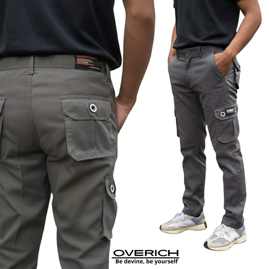 celana cargo panjang pria premium American drill