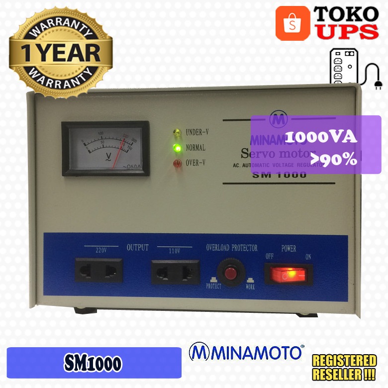 Stabilizer Minamoto SM1000 1000VA Servo Motor Stavol
