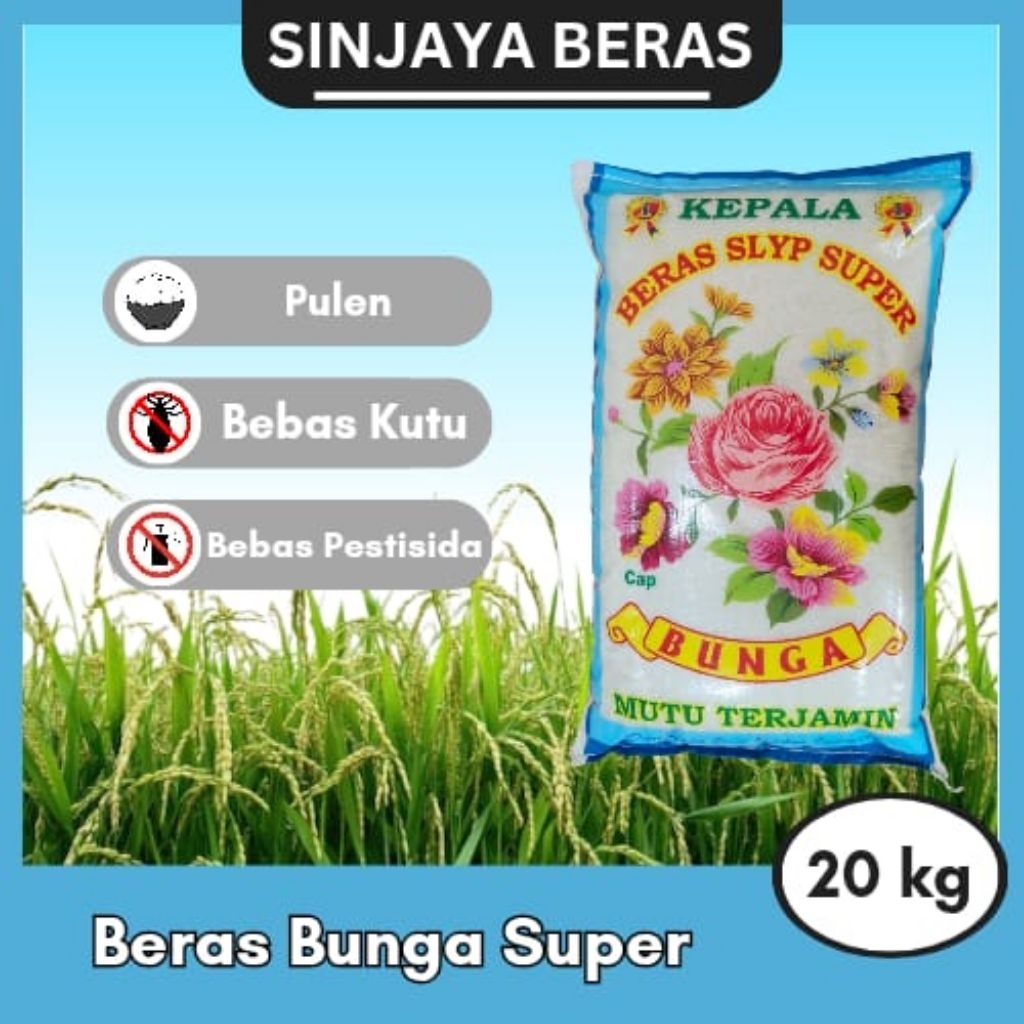 Beras Bunga Super Slyp Premium 20 kg