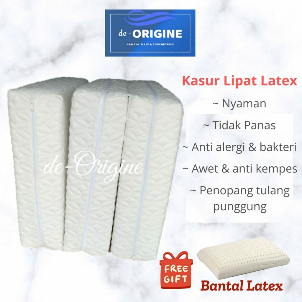 Kasur Lipat Latex Ortho de-ORIGINE 120x200x15 / 120x200x20 - Kasur kesehatan / kasur nyaman