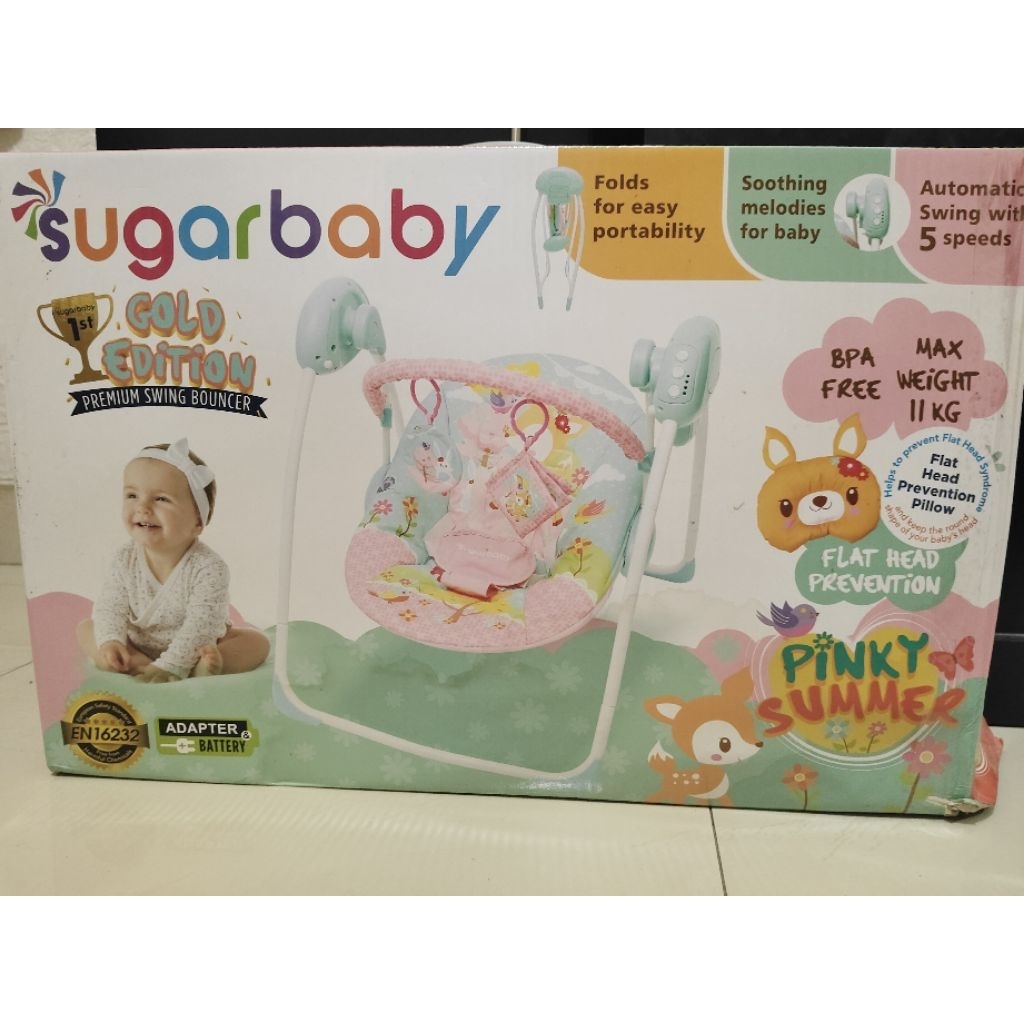 Sugar Baby Gold Edition Premium Swing Bouncer- Preloved