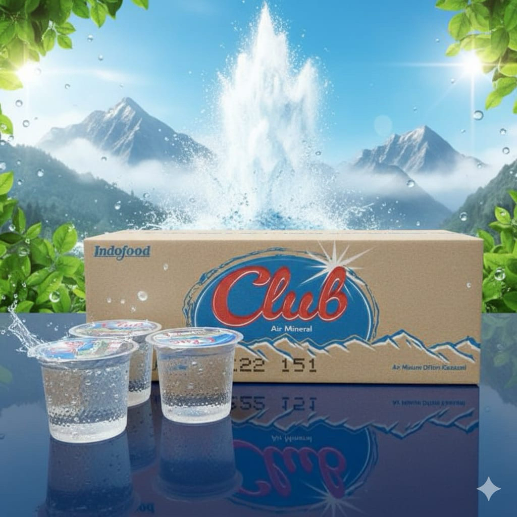 air mineral club gelas mini 150ml isi 48 gelas