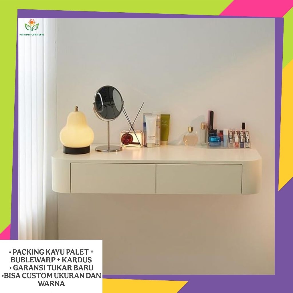 Meja rias minimalis / Meja rias gantung modern