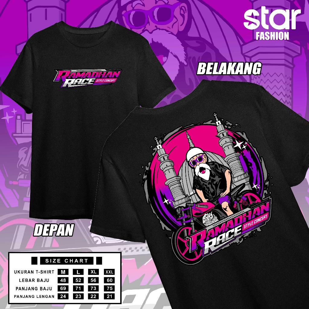 Kaos Ramadhan Race 2026 Marhaban Ya Balapan Vol 5 Drag Bike Baju Ramadan Race Repeat Racing Motor