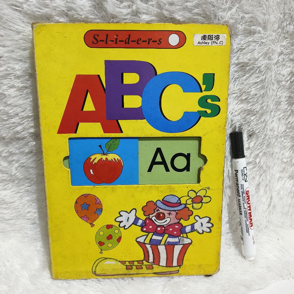 Boardbook Slider ABC preloved buku anak