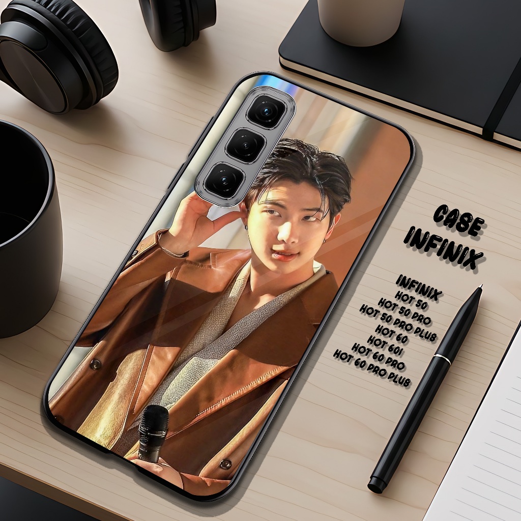 Softcase Glossy Kaca Premium Infinix ( Hot 50 – Hot 60 Pro+ ) Motif BTS RM 03