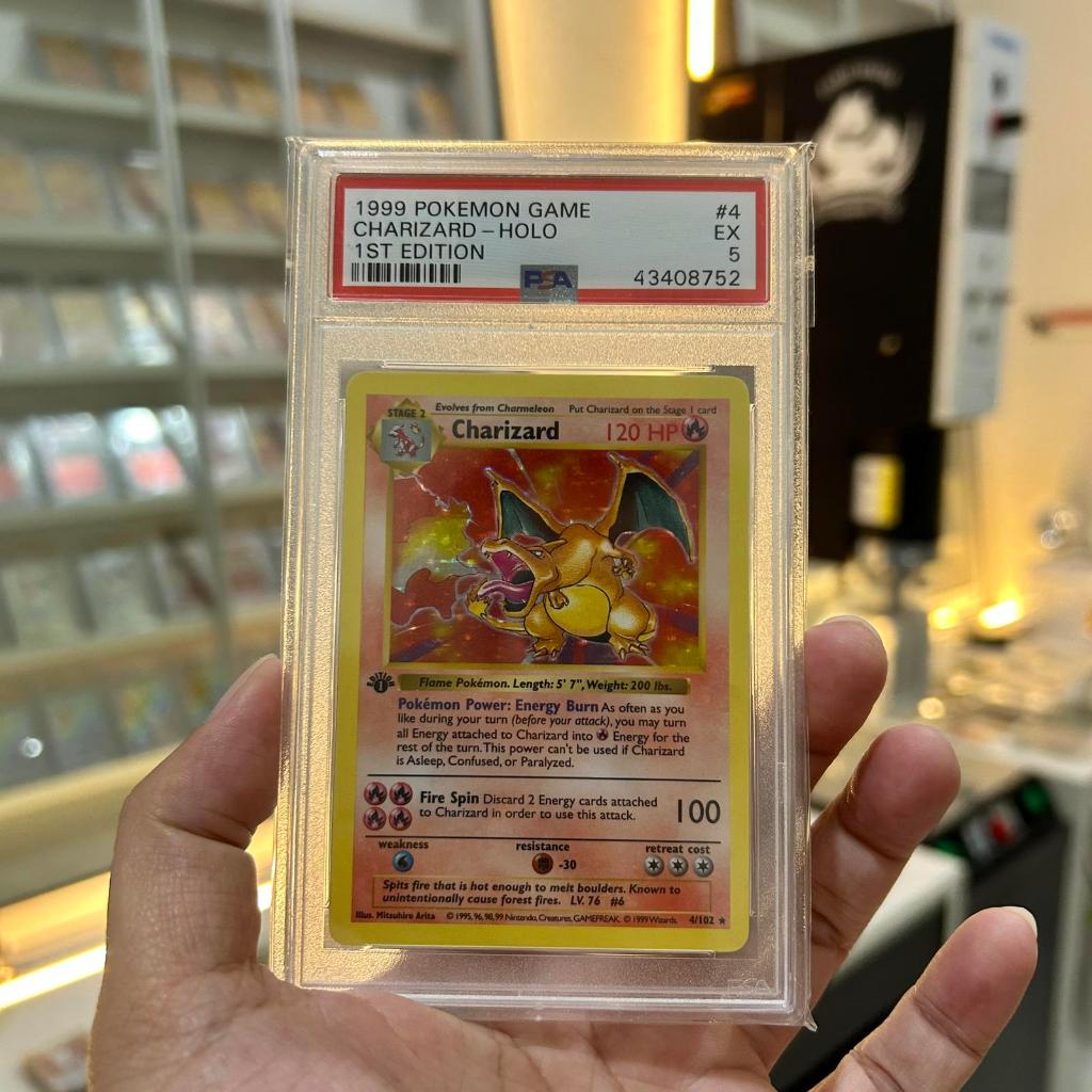 Charizard 1st edition shadowless PSA 5 english kartu POKEMON tcg card set NON ( box sr hr sar csr ch