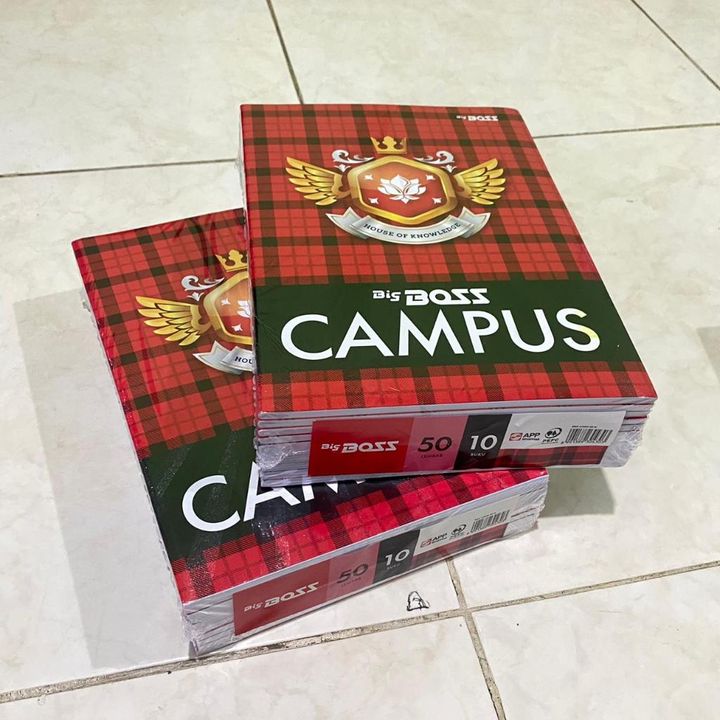 BUKU TULIS B5 CAMPUS BIG BOSS 50 LBR / buku tulis per pak isi 10 / buku tulis big boss satuan bijian