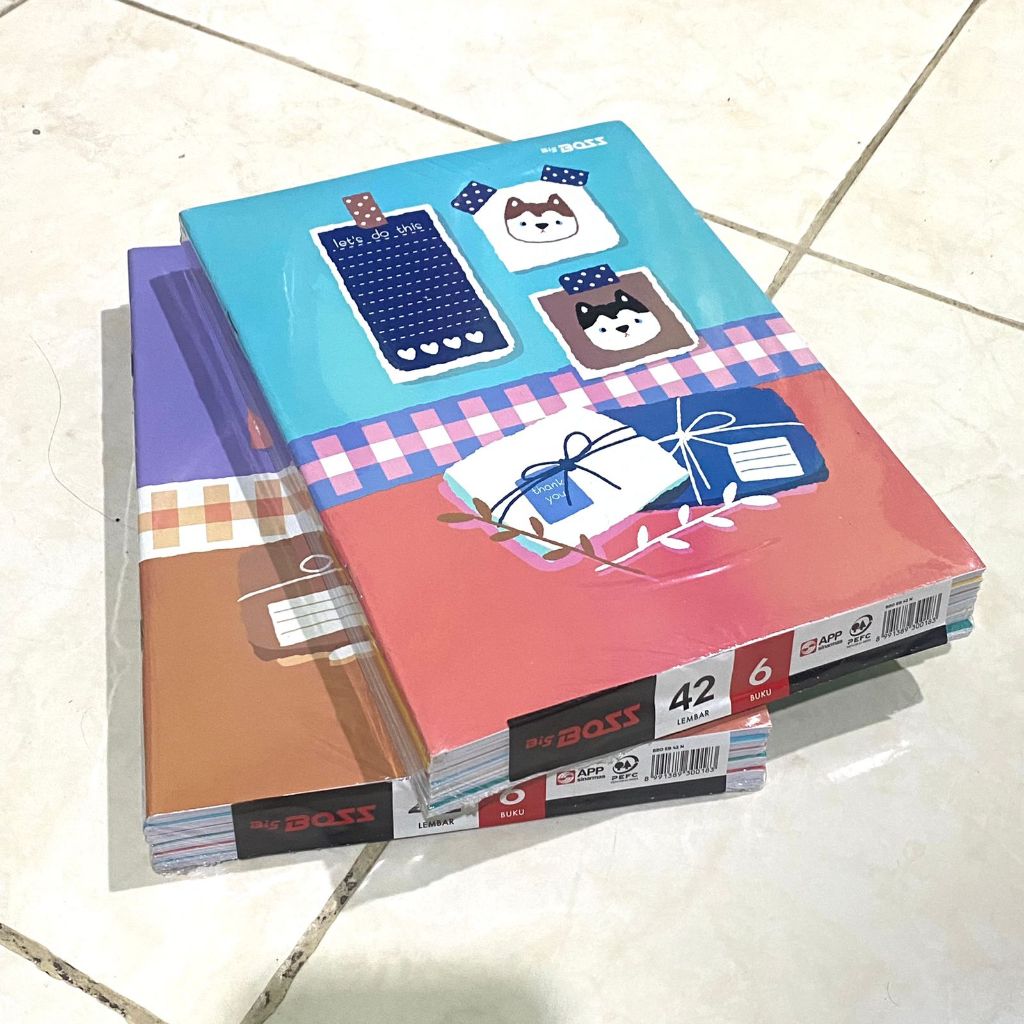 BUKU TULIS B5 BIG BOSS 42 LBR / buku tulis per pak isi 6 / buku tulis big boss satuan bijian
