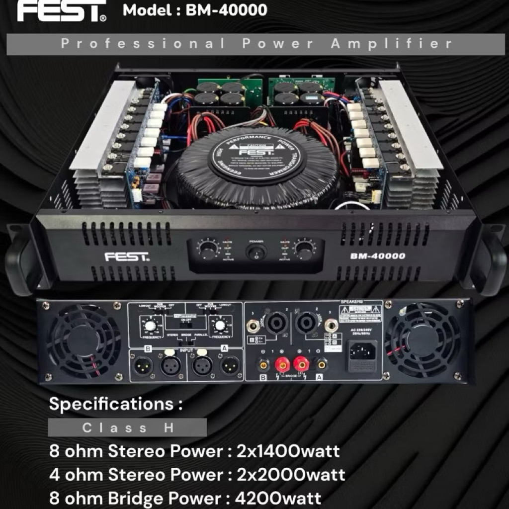 Power Fest BM 40000 Original Product Amplifier FEST BM-40000 Class H