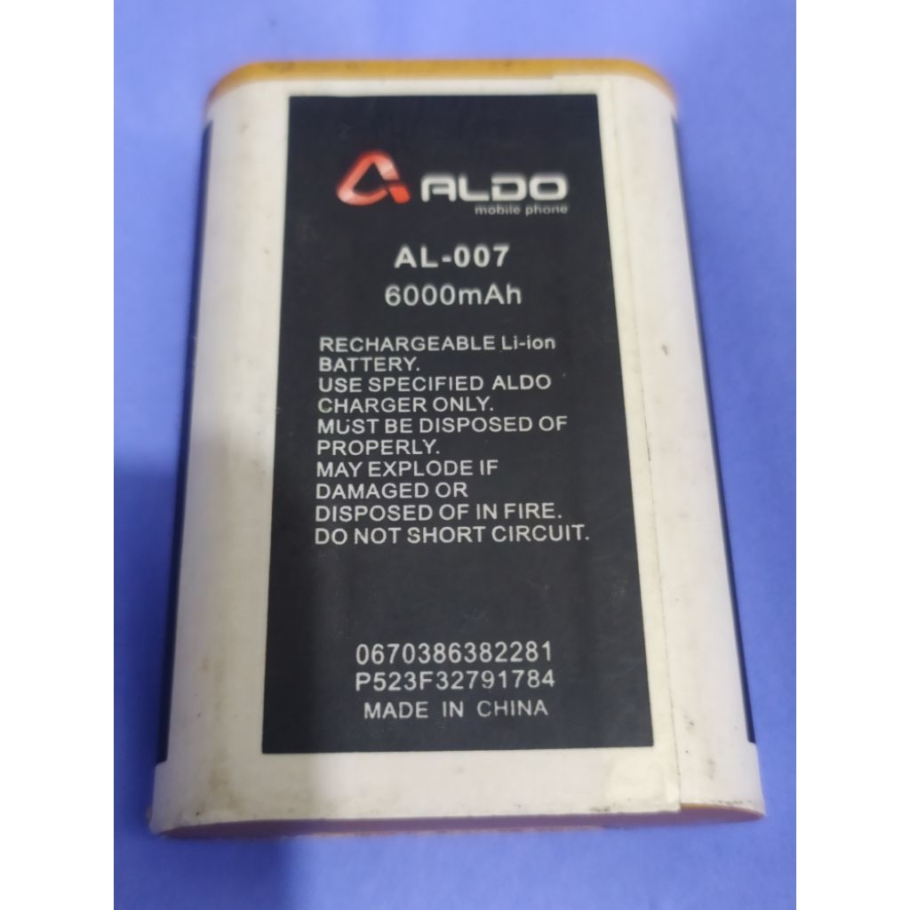 Batrei hp ALDO type:AL-007 6000mAh second original copotan