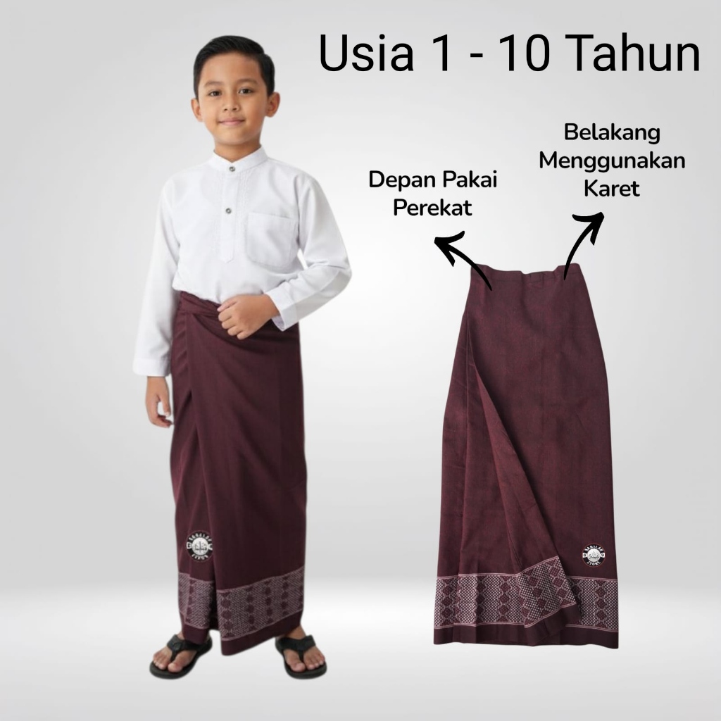 Sarung Istan Anak Model Rok Motif Sisik Naga Untuk Usia 1-10 Tahun
