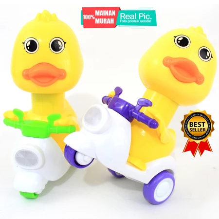 MAINAN BEBEK VESPA TEKAN KEPALA PULLBACK MAINAN BEBEK LUCU VIRAL