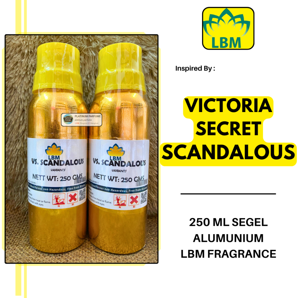 Bibit Parfum Cwe VICTORIA SCANDALOUS Packing 250 ML SEGEL Alumunium LBM Fragrance - PERFUM MURNI Ber