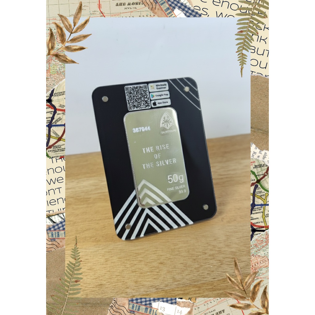 Perak Silverium 50g Original 999 Purity Fine Silver Bar