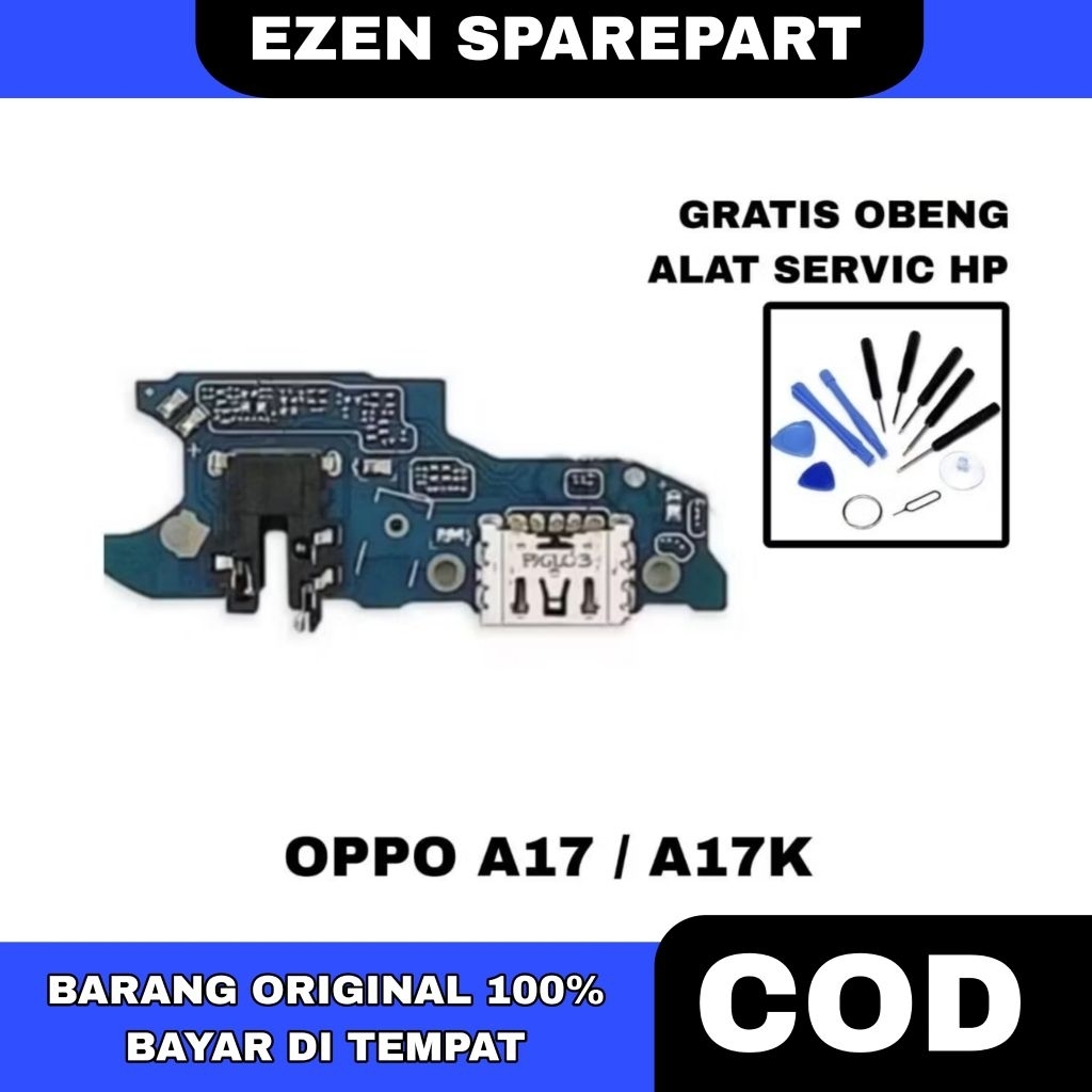 FLEXIBLE OPPO A17 / A17K CONECTOR CAS + MIC + CON HANDSFREE ORI